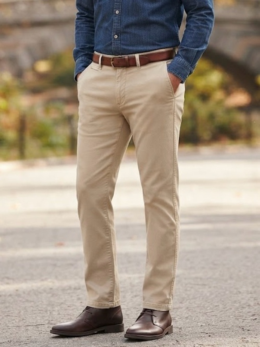 NWT American Eagle Flex Athletic Skinny Chino Pants Khaki Beige Tan 36x32